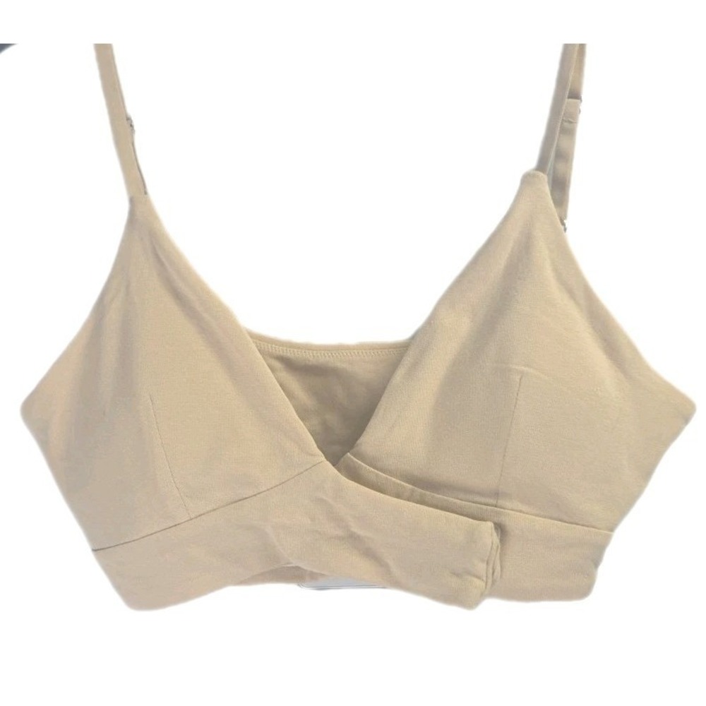 Slick Chicks Adaptive Wireless Front Closure Beige Color Women's Bra Size M